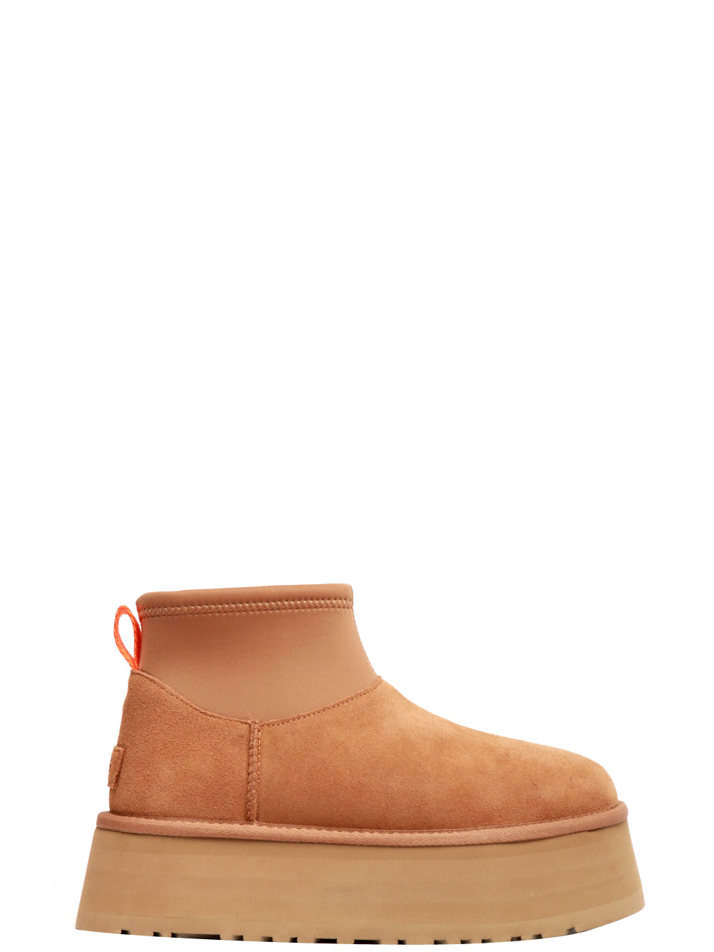 UGG Stivali Classic Mini Dipper in Suede Nocciola con Imbottitura in Lana Nocciola