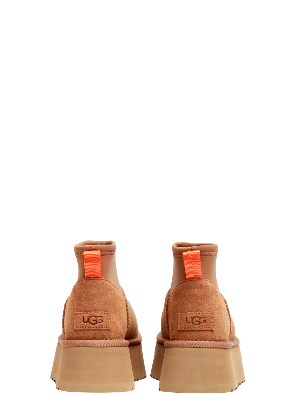 UGG Stivali Classic Mini Dipper in Suede Nocciola con Imbottitura in Lana Nocciola