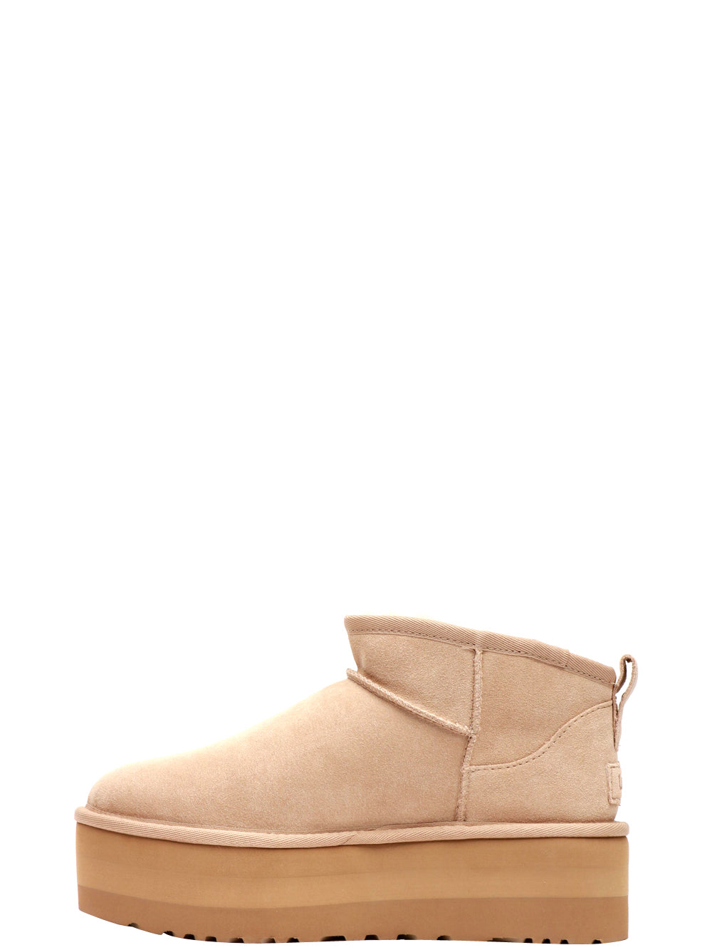 UGG Stivali Classic Ultra Mini Platform in Suede Sabbia Sabbia