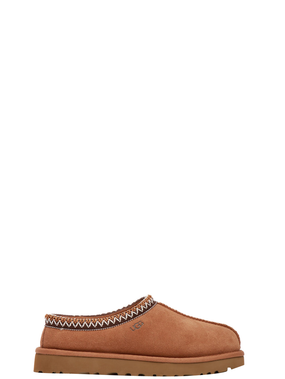 UGG Scarpe Slippers Tasman in Suede Nocciola con Imbottitura in Lana Nocciola