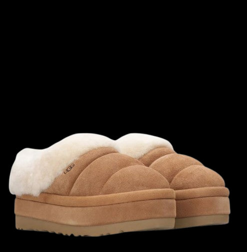 UGG Scarpe Slippers Tazzlita in Suede Nocciola con Imbottitura in Lana Nocciola