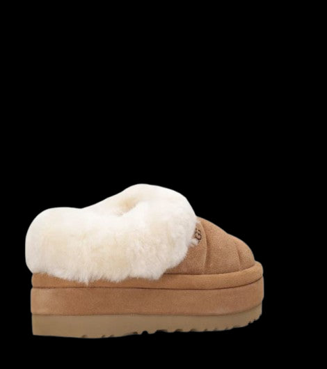 UGG Scarpe Slippers Tazzlita in Suede Nocciola con Imbottitura in Lana Nocciola