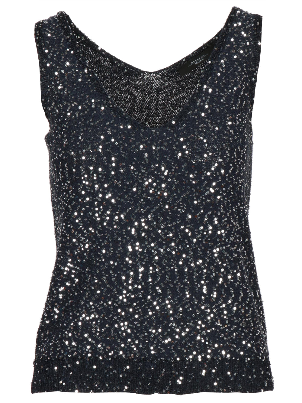 Top Narva in Paillettes Blu Notte