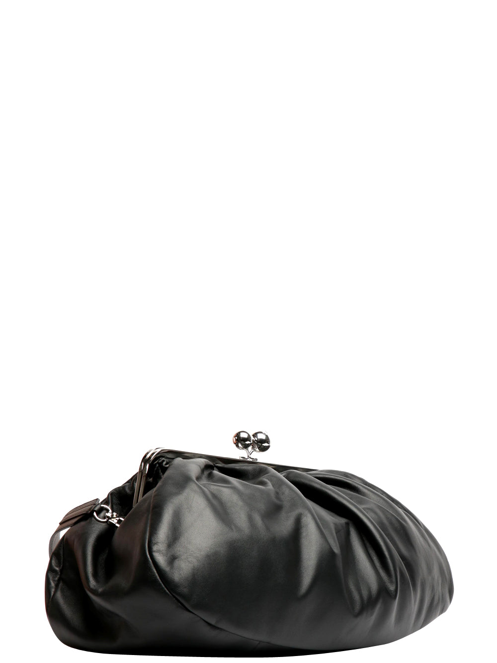 Pasticcino Provino Maxi Clutch Bag in Black Leather