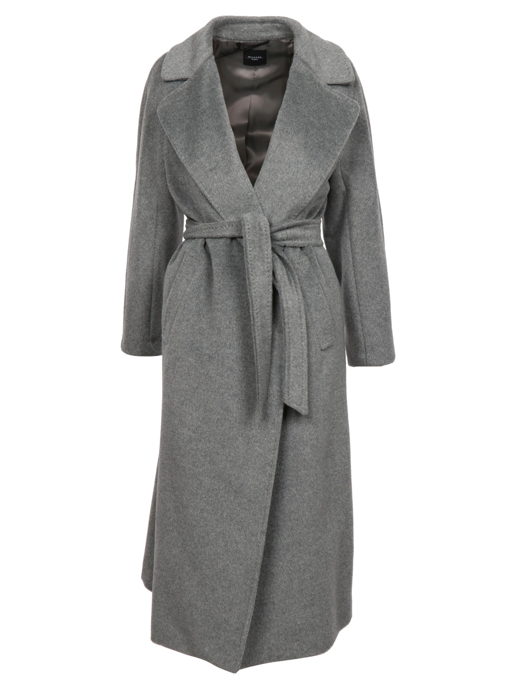 WEEKEND MAX MARA Cappotto a Vestaglia Tempera in Misto Lana Mohair Grigio Grigio