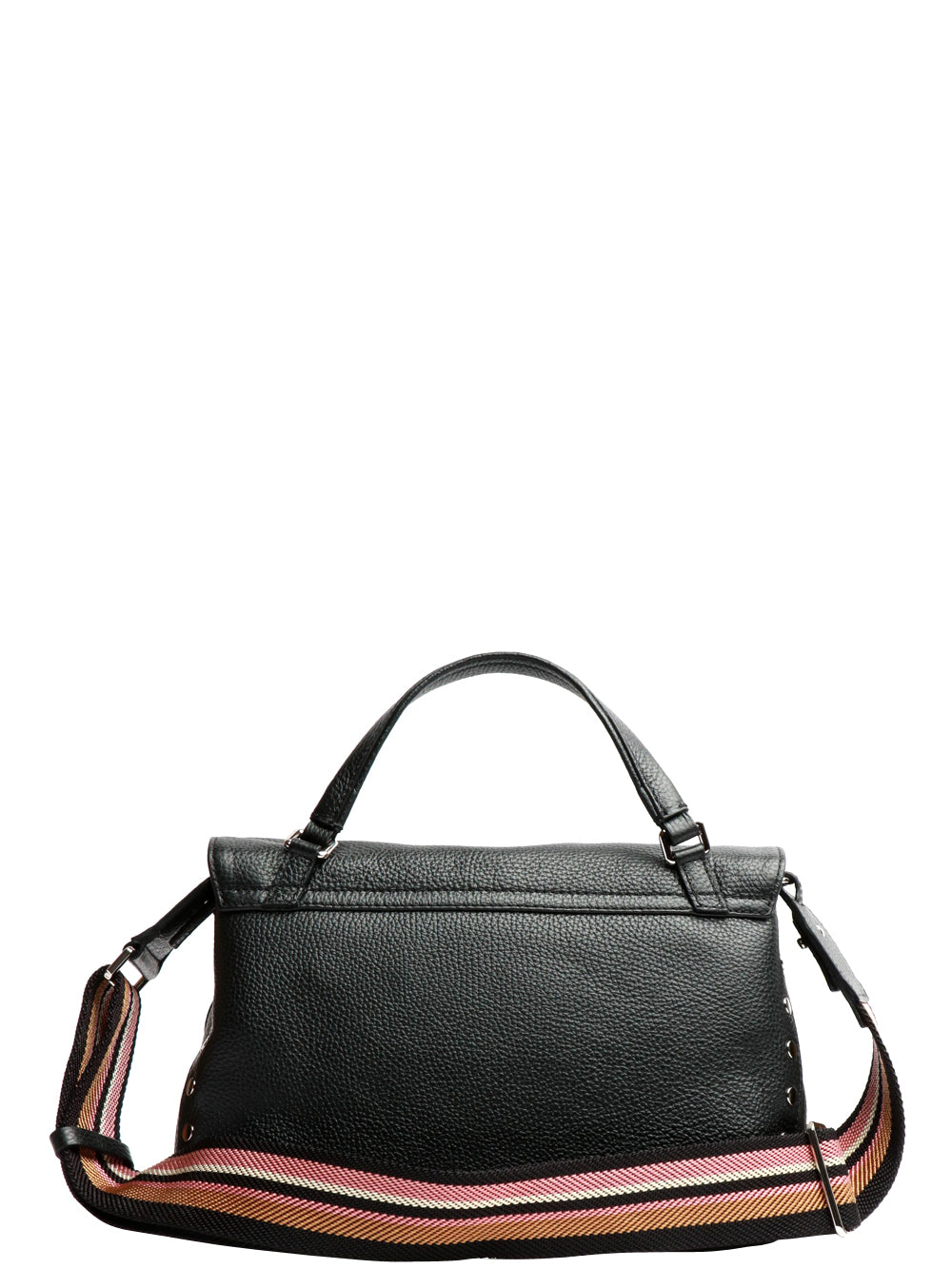 ZANELLATO Borsa a Mano Postina Daily Small in Pelle Nera con Tracolla Nero