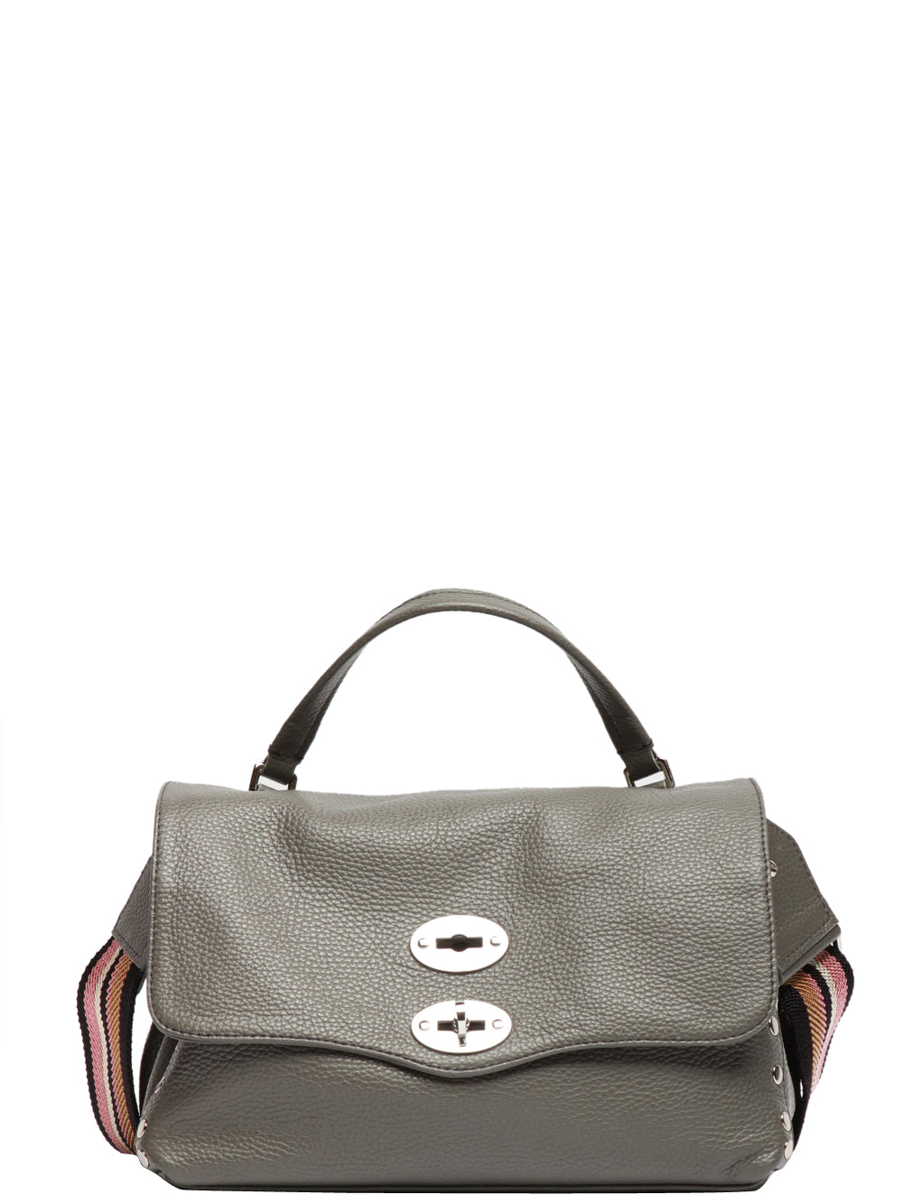 ZANELLATO Borsa a Mano Postina Daily Small in Pelle Grigia con Tracolla Grigio