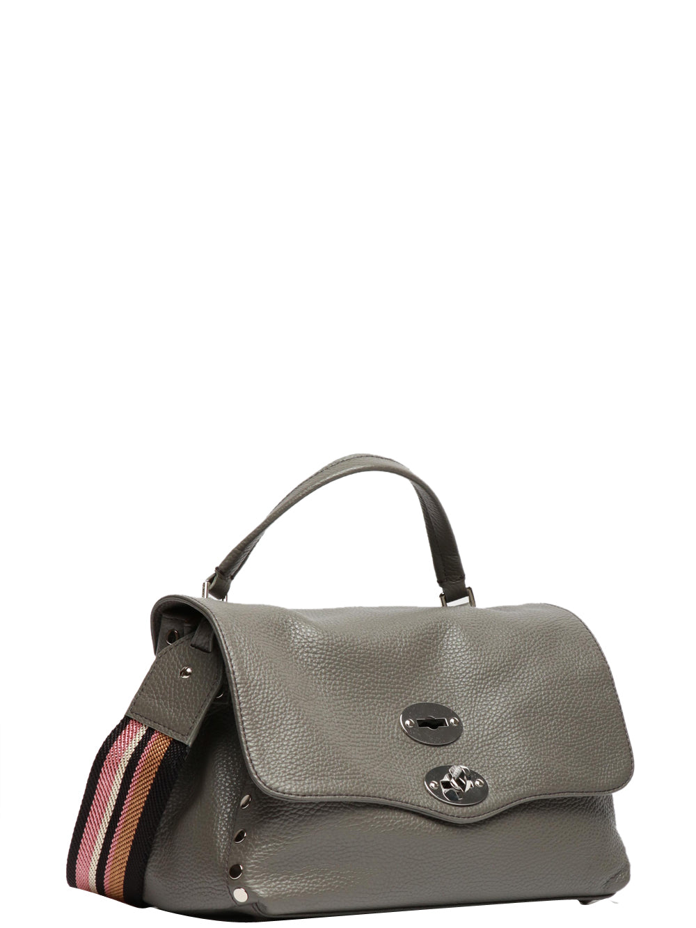 ZANELLATO Borsa a Mano Postina Daily Small in Pelle Grigia con Tracolla Grigio