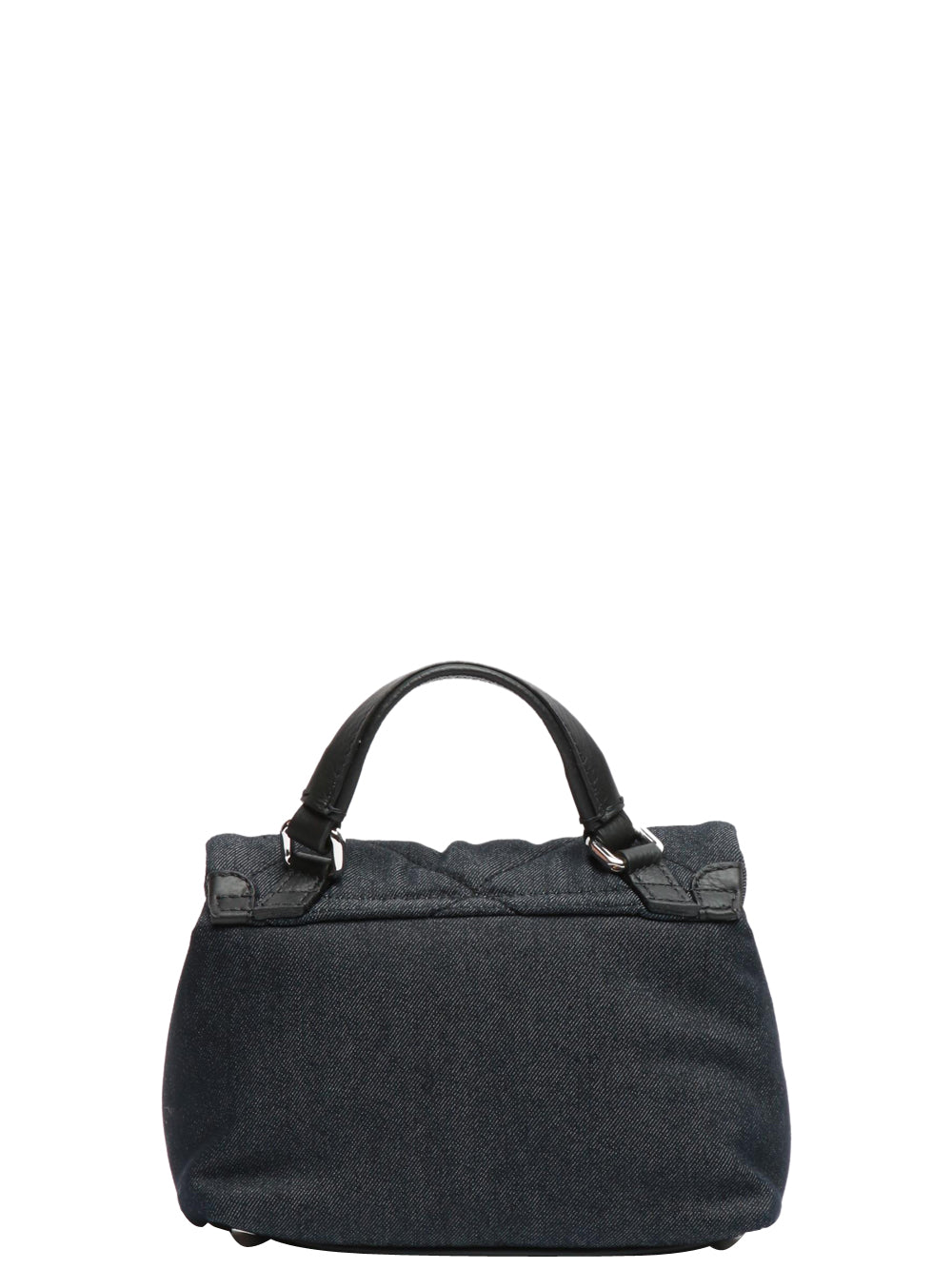 ZANELLATO Borsa a Mano Postina Denim Padde Baby in Denim Blu Denim/nero