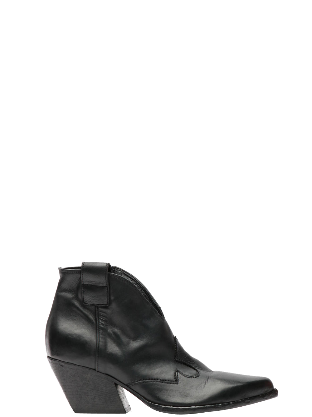 Texan Ankle Boots in Black Leather