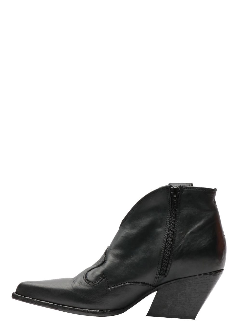 Texan Ankle Boots in Black Leather