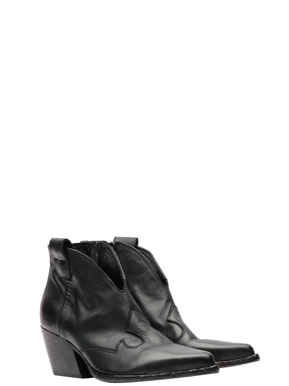 Texan Ankle Boots in Black Leather