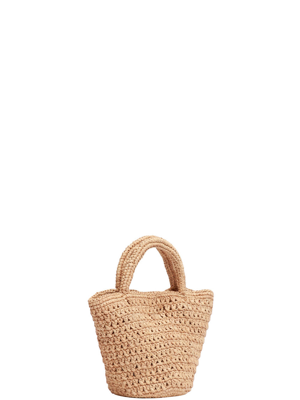 Borsa a Mano Alba Piccola in Rafia Beige conTracolla