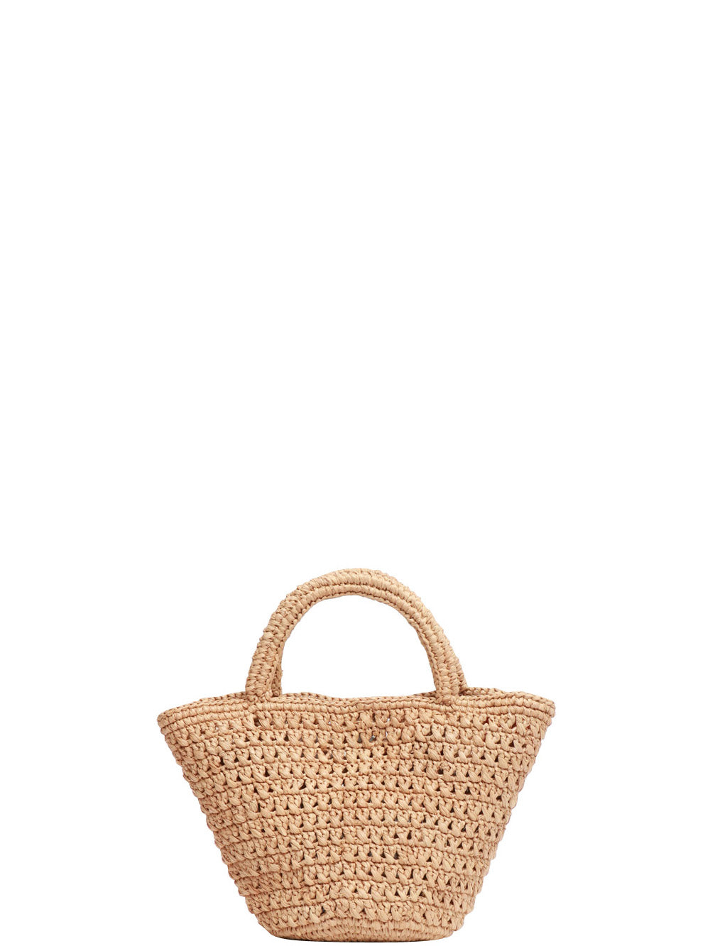 Borsa a Mano Alba Piccola in Rafia Beige conTracolla