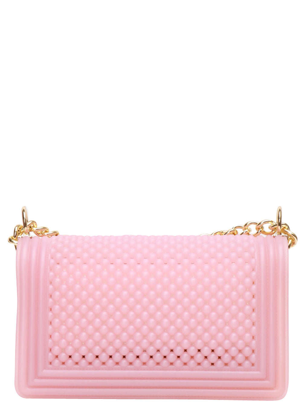 MARC ELLIS Borsa Tracolla Flat M Ball in Gomma Rosa Chiaro con Bolle Rosa