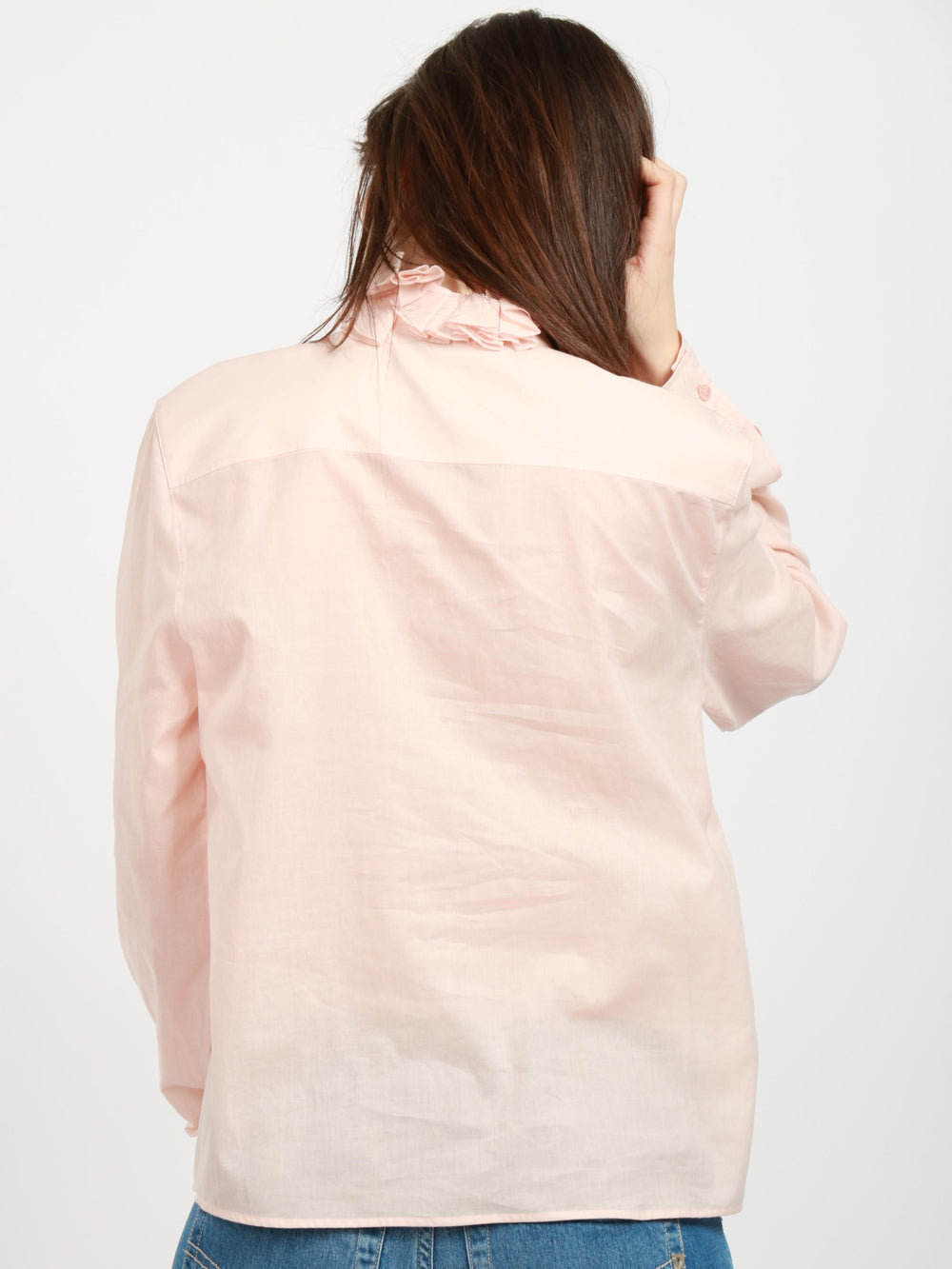 PHILOSOPHY DI LORENZO SERAFINI Camicia in Cotone Rosa con Ruches Rosa