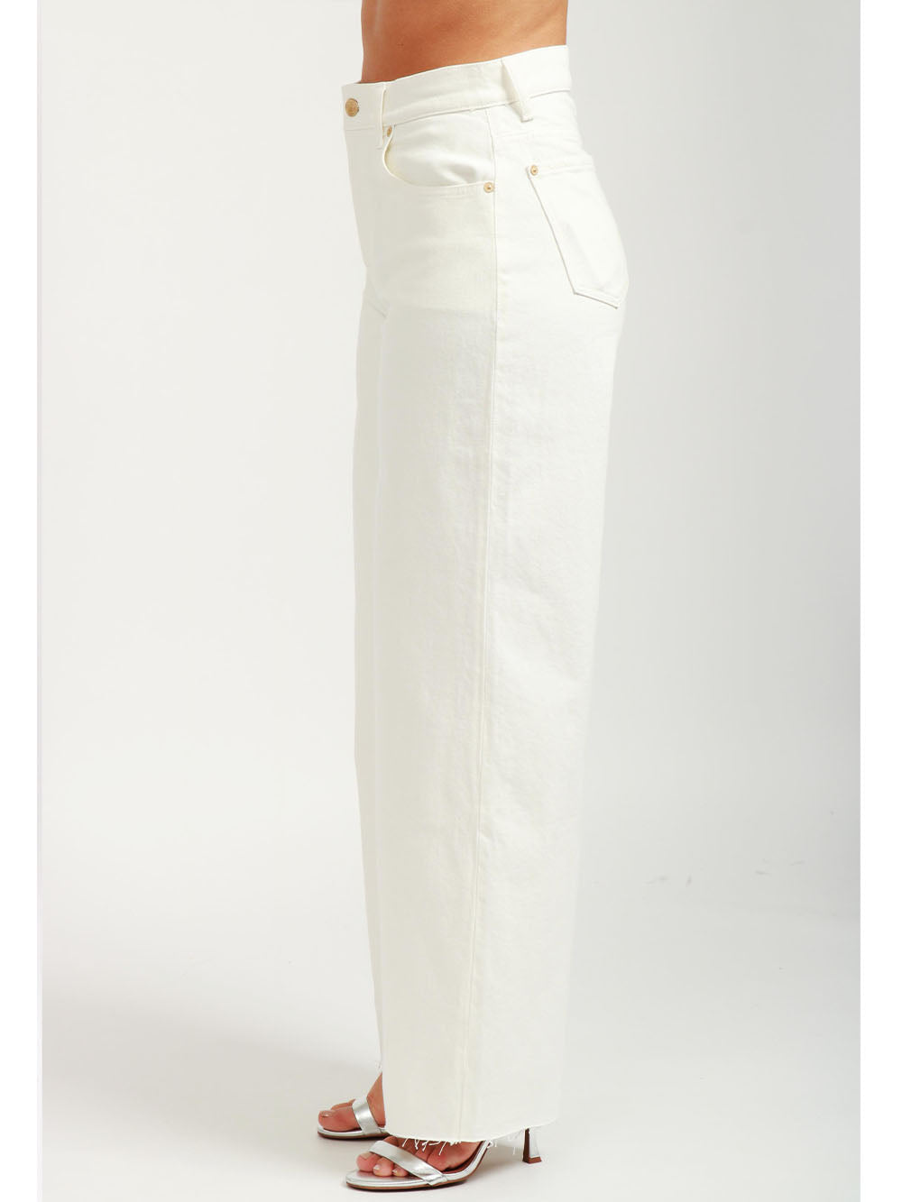 7 FOR ALL MANKIND Jeans Bonnie Baggie in Denim Bianchi Bianco