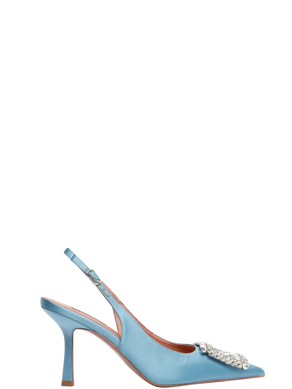 BIBI LOU Scarpe Décolleté Elisabetta Slingback in Raso Azzurre Azzurro