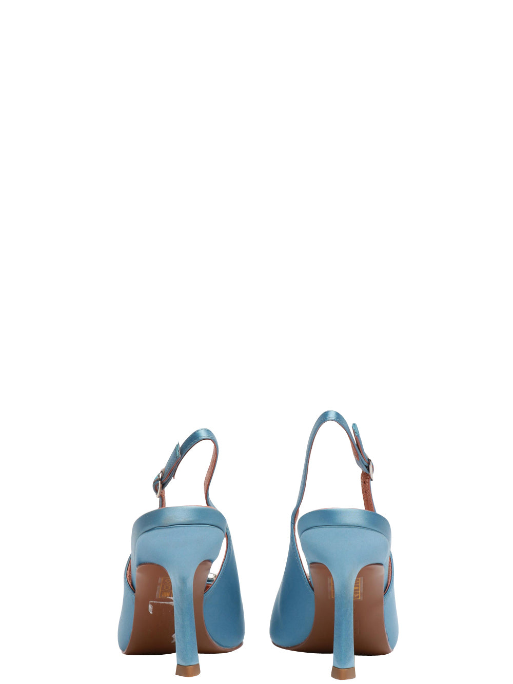 BIBI LOU Scarpe Décolleté Elisabetta Slingback in Raso Azzurre Azzurro