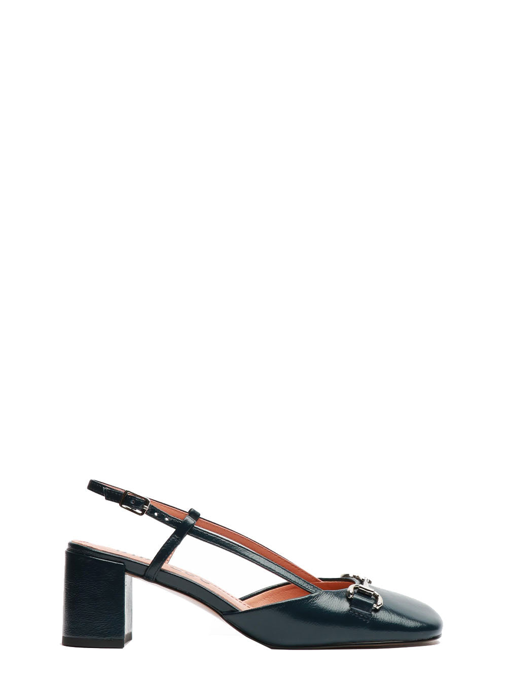 BIBI LOU Scarpe Décolleté Ashe Slingback in Pelle Blu con Fibbia Blu