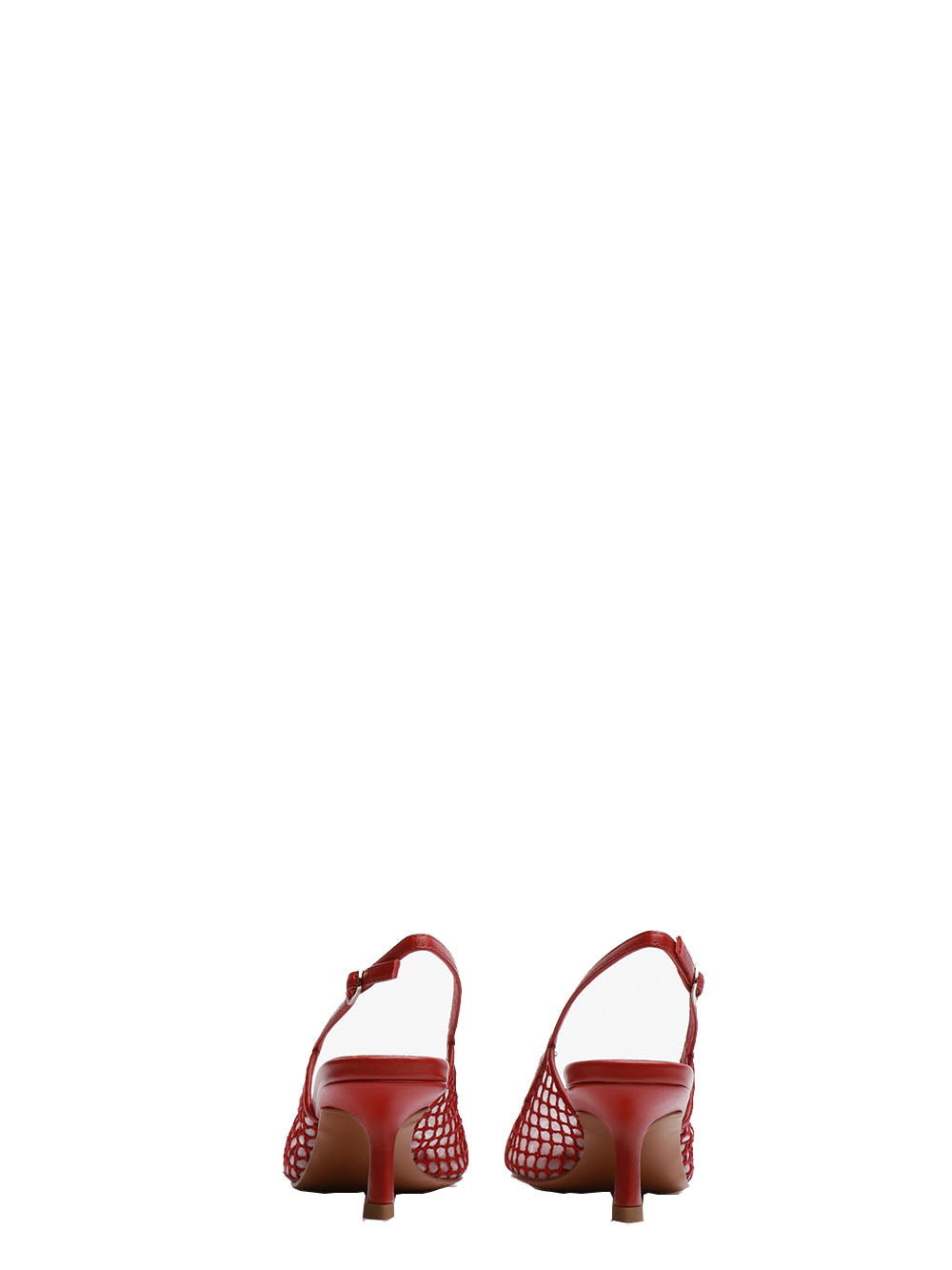 BIBI LOU Scarpe Décolleté Slingback Xaia in Rete Rosse Bordeaux