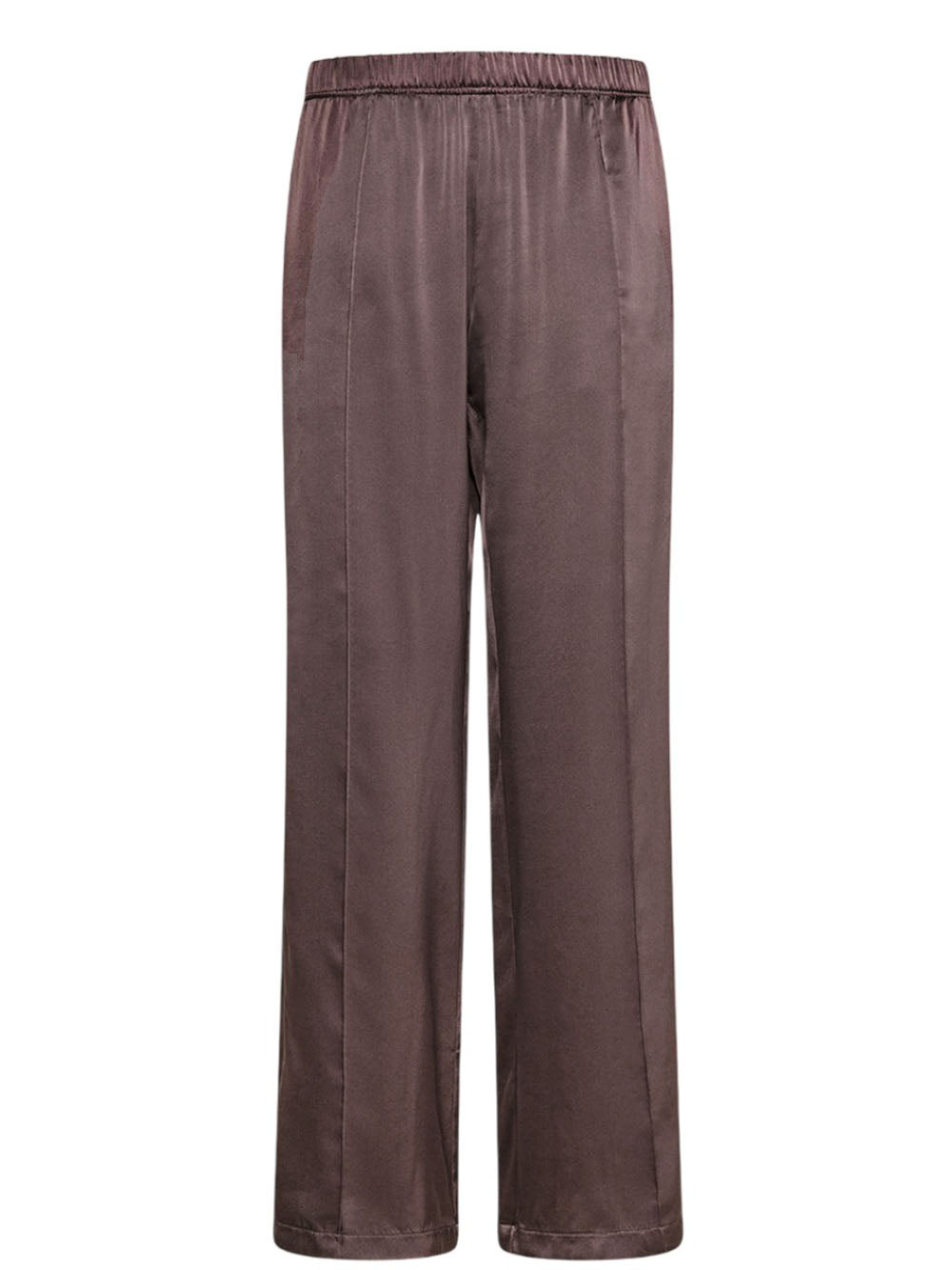 Pantaloni Jogger in Seta Marroni