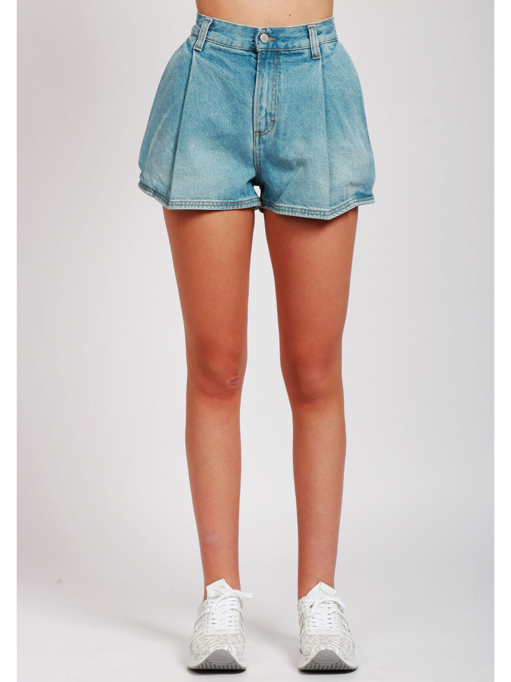 HAIKURE Shorts Ashley in Denim Blu con Pinces Denim