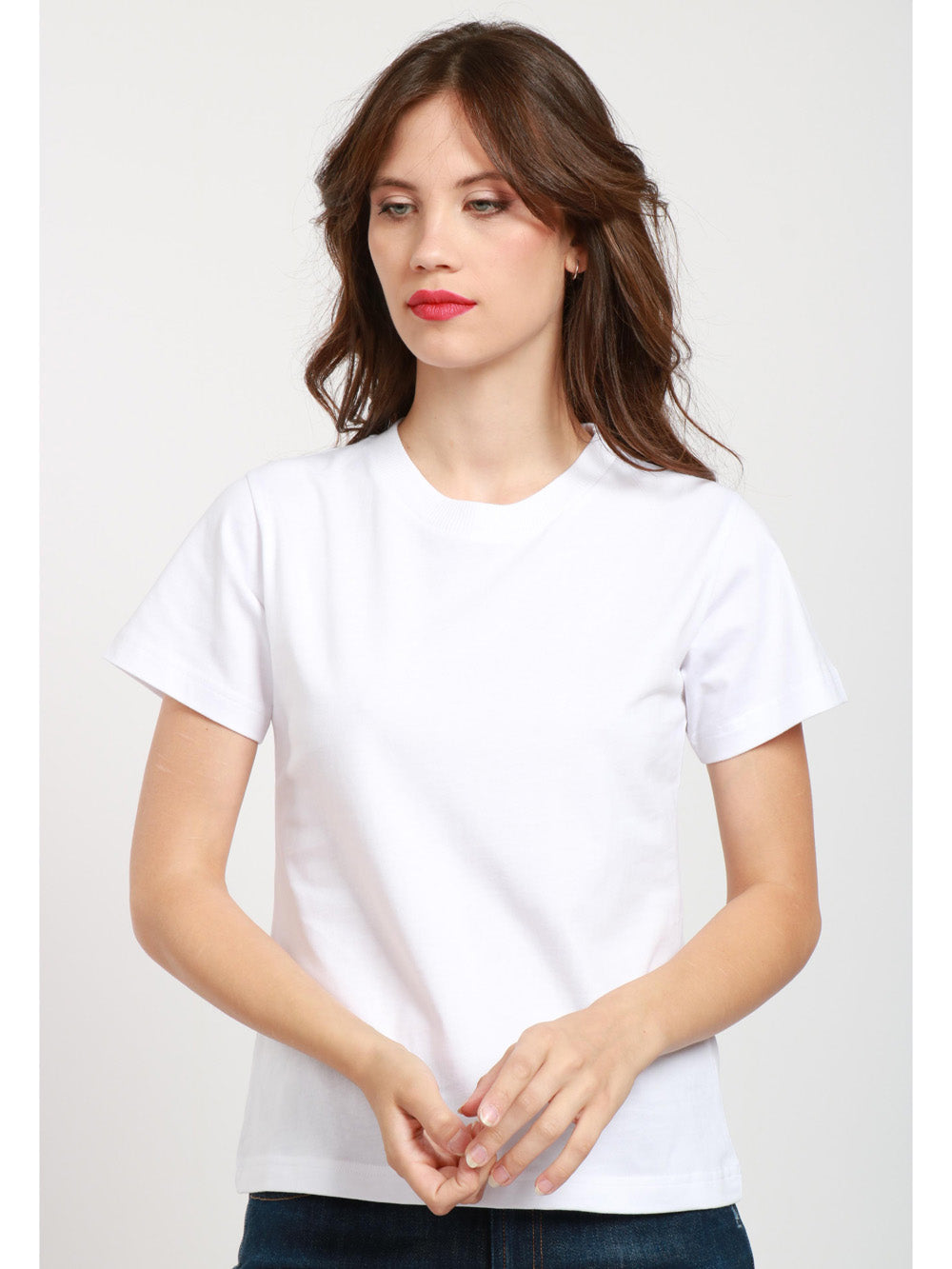 HAIKURE T-Shirt Coco Girocollo in Cotone Bianca Bianco