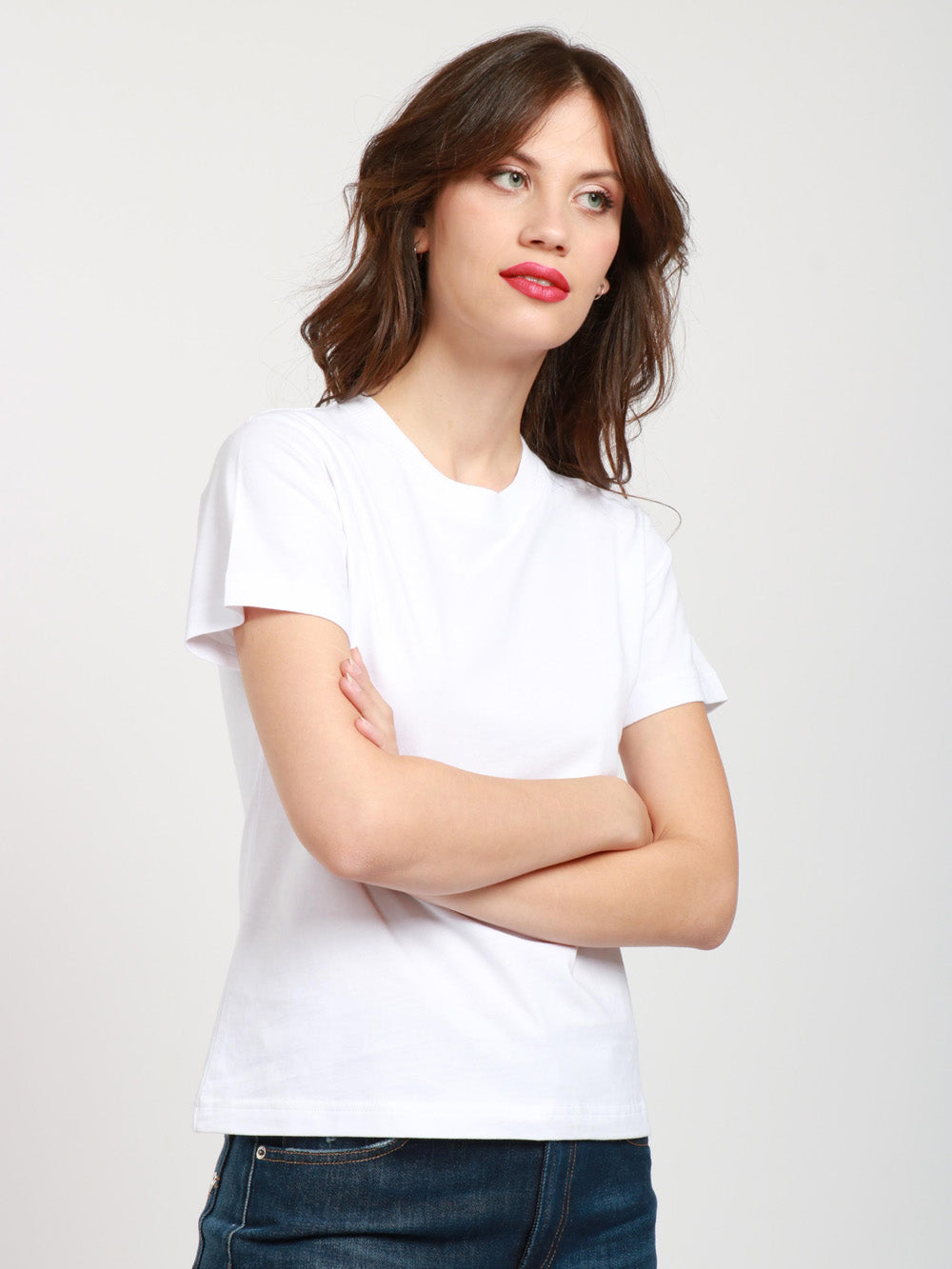 HAIKURE T-Shirt Coco Girocollo in Cotone Bianca Bianco