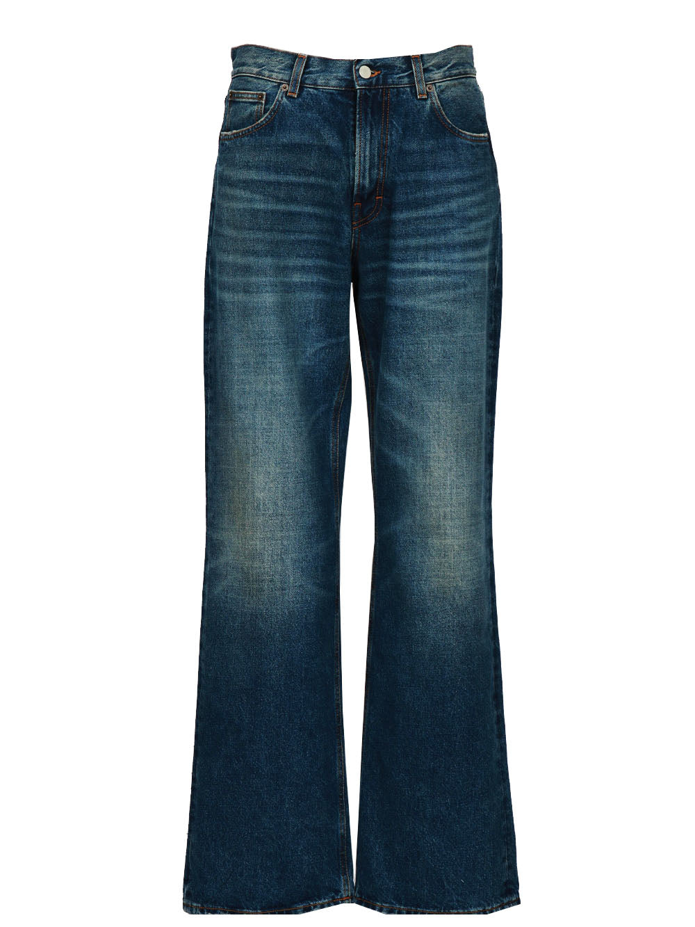 HAIKURE Jeans Korea in Denim di Cotone Blu Denim scuro