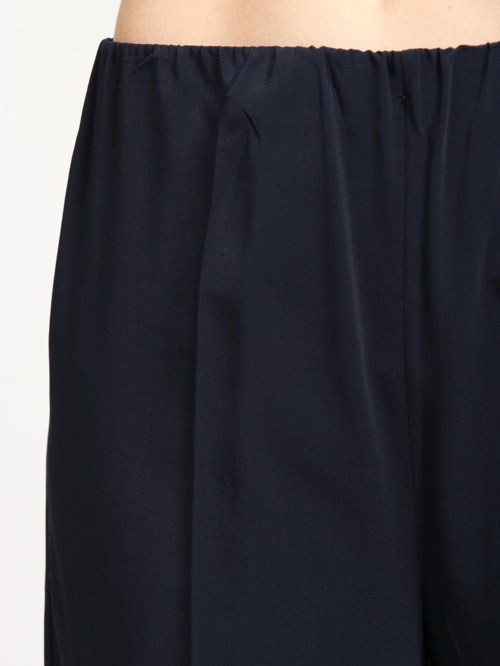 JUCCA Pantaloni Palazzo in Crêpe Blu Notte Blu