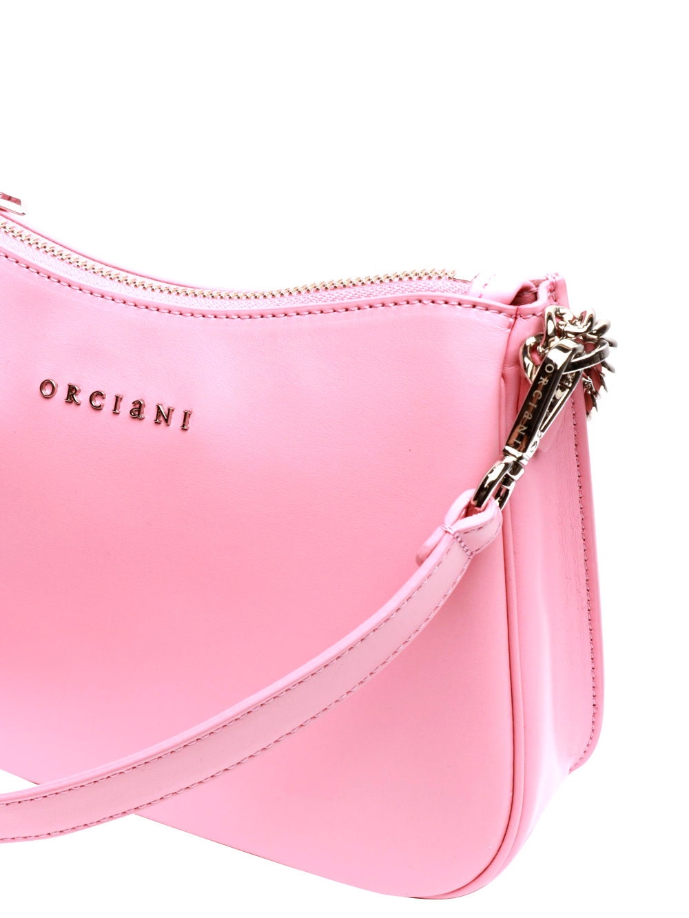 ORCIANI Borsa a Spalla Mini New Moon in Pelle Rosa Bubble Rosa bubble