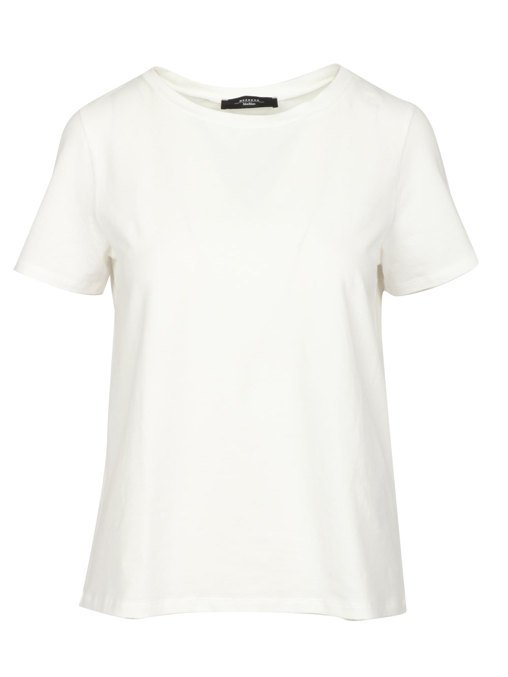 WEEKEND MAX MARA T-Shirt Multif Girocollo in Cotone Bianca Bianco latte