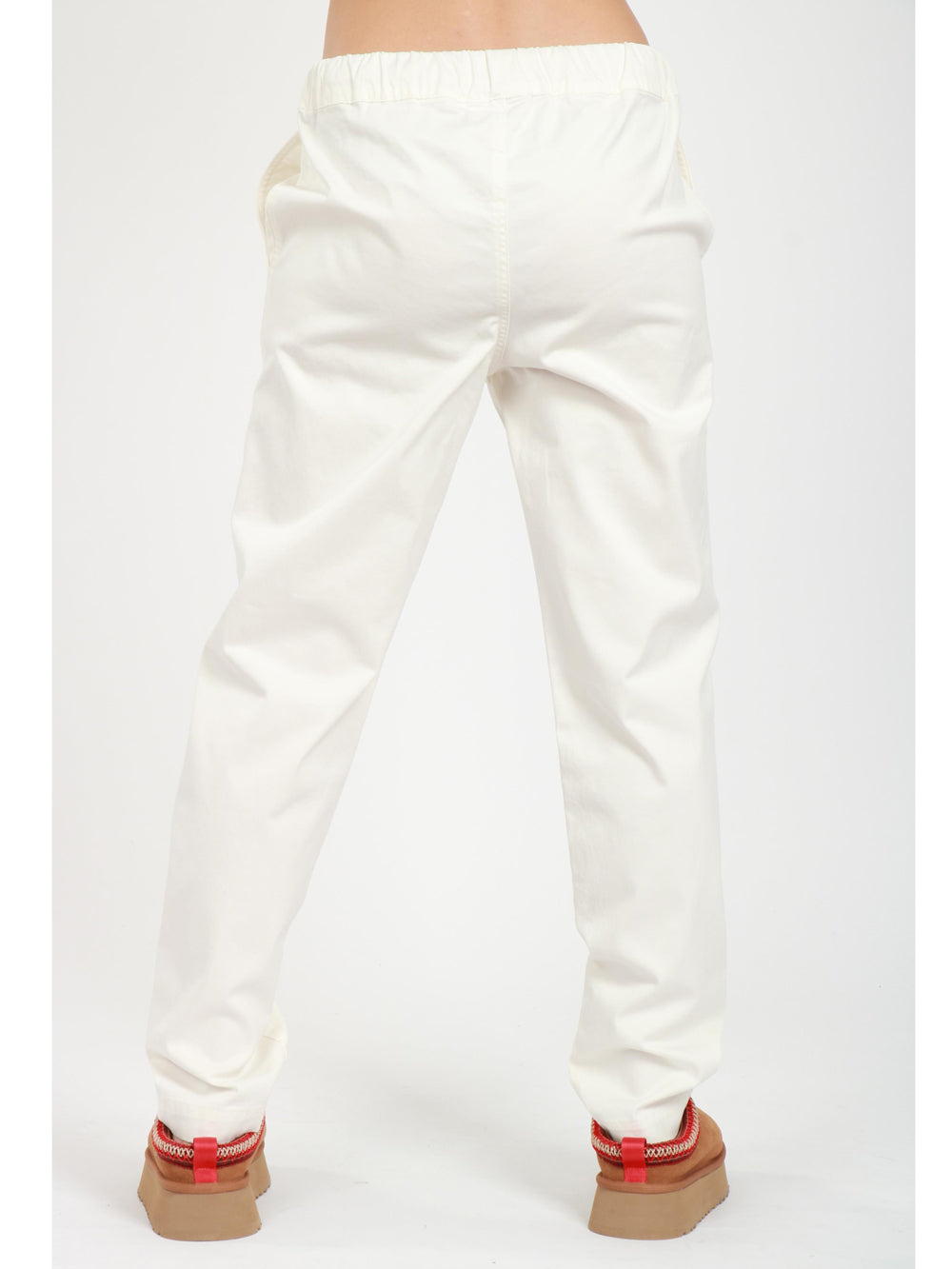 SEMICOUTURE Pantaloni Buddy in Cotone Bianchi Bianco