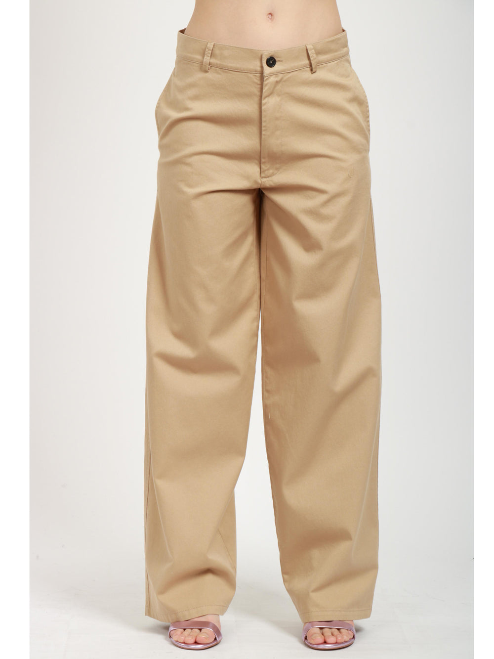 JUCCA Pantaloni in Cotone Beige Corda